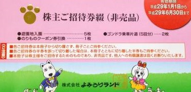 最新　よみうりランド株主優待券