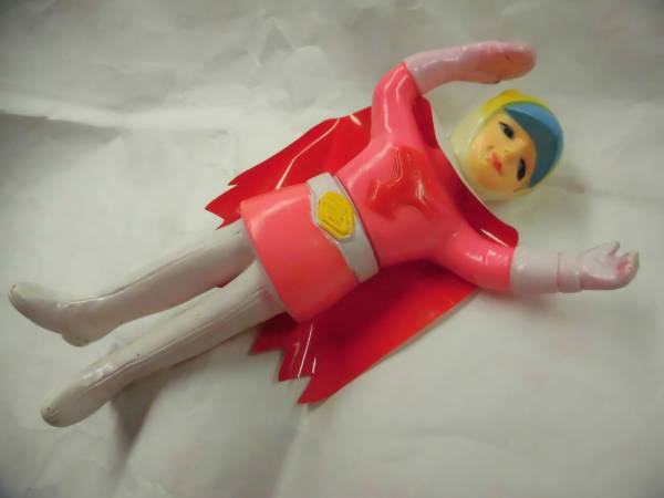 ガッチャマン 白鳥のジュン ソフビ 当時物 万創 中嶋製作所 約13cm
