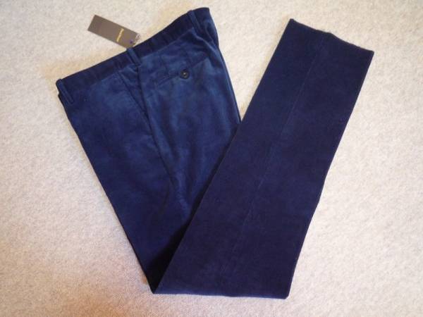 新品 ポールスチュアート 細コーデュロイパンツ 94 濃紺 30240円