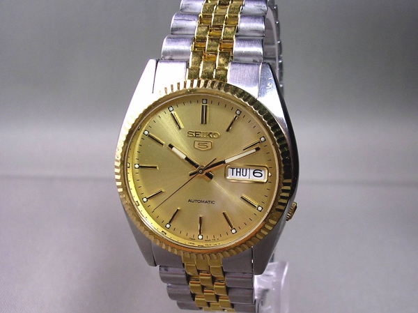 ＯＨ済　セイコー ５ ファイブ　純正ベルト付　自動巻
