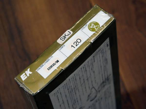 EK 520RX-O/SM(GP，GP)120L レース用薄型シール ゴールドチェーン
