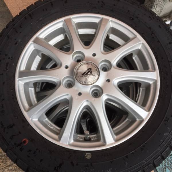 スタッドレスタイヤ、ホイールセット、中古美品155/65R13