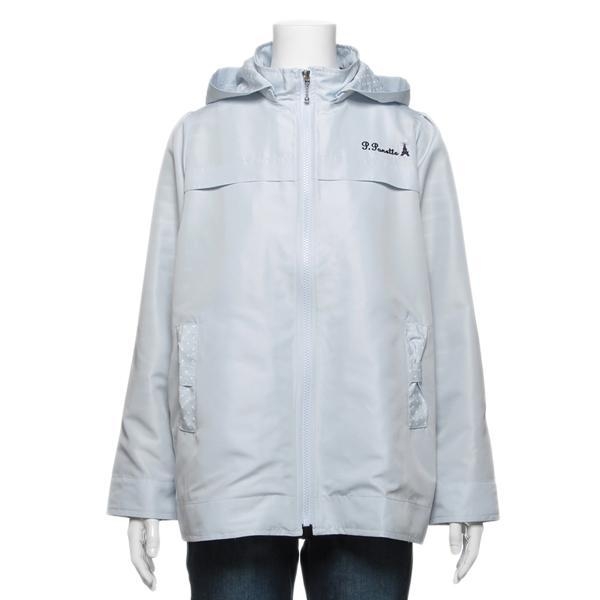 16秋冬新作ボーダー柄ミニ裏毛ライナーつきフードブルゾン150M