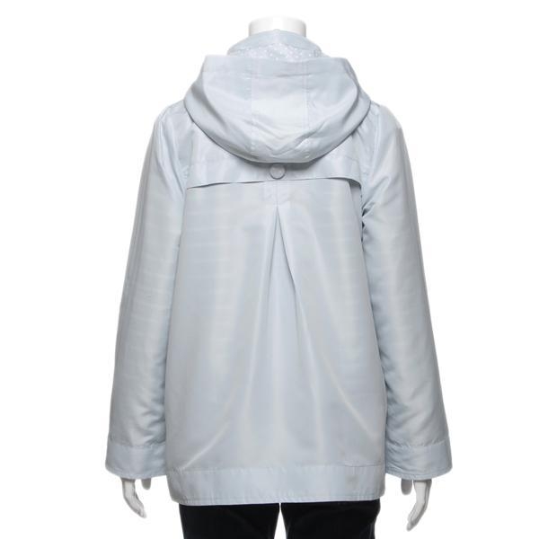 16秋冬新作ボーダー柄ミニ裏毛ライナーつきフードブルゾン150M