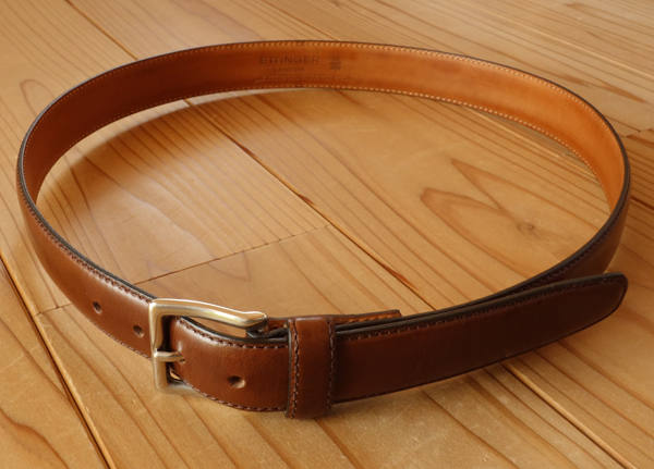 ETTINGER/エッティンガー ブライドルレザーベルト 濃茶 85 used