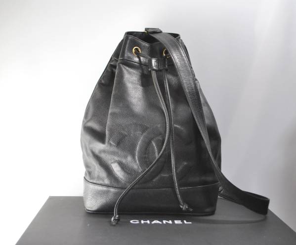 正規シャネル◆キャビアスキン　巾着　ワンショルダー2WAYバッグ