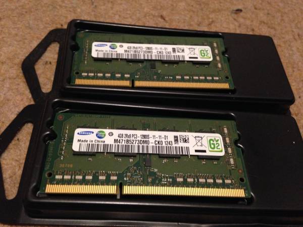 DDR3 ノート用メモリ 8GB(4GB×2) SAMSUNG PC3-12800S