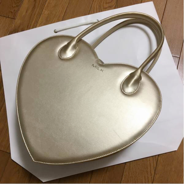 MILK ミルク ハートバッグ ゴールド bag 鞄 金色