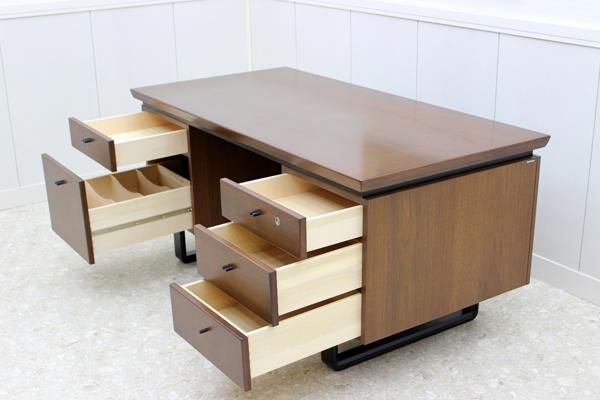 超美品！最高級 カリモク家具 書斎机 両袖 役員社長デスク 事務机