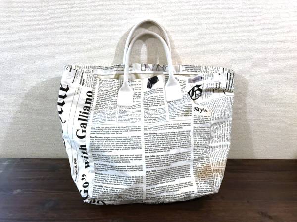 希少 ジョンガリアーノ ガゼッタ柄 トートバッグ 総柄