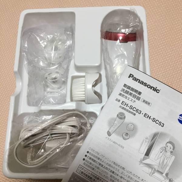 ✰お値下げ✰【新品未使用】Panasonic eh-sc63 美顔器 Panasonic 洗顔美容器 濃密泡エステ EH-SC63 (モニター品) 家電、AV