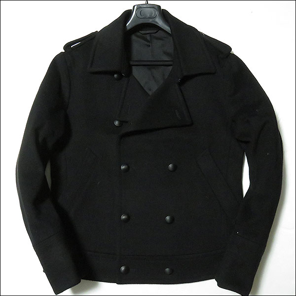 美品 セオリー メルトンPコート ブラック 40 メンズ theory men
