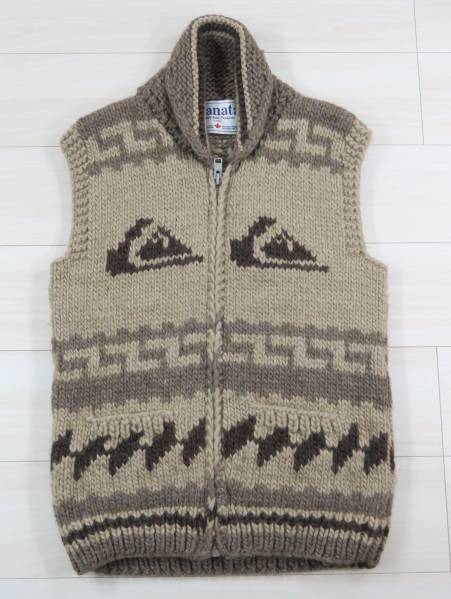 美品！クイックシルバー別注★kanata カウチンニットベストS～M