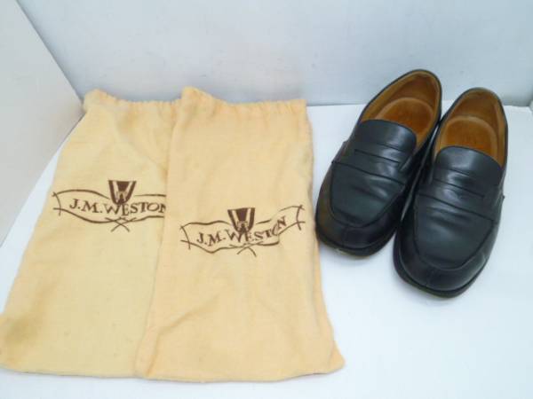 C6121★J.M.Weston 紳士シューズ ブラック サイズ5 1/2 D 中古
