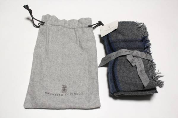 BRUNELLO CUCINELLI カシミヤ 100 ストール マフラー　大判 新品秋冬高級ブルネロクチネリ【カシミヤ】大判ストールマフラー