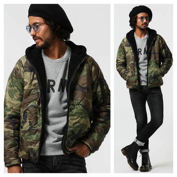 ALPHA 別注 INDUSTRIES CWU JACKET ⁄ FLIGHT COAT 2WAY LINER QUILT 