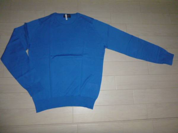 売切!!JOHN SMEDLEYクールネックニットブルーＳサイズ超美品