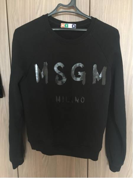 MSGM ロゴスウェット サイズS 黒