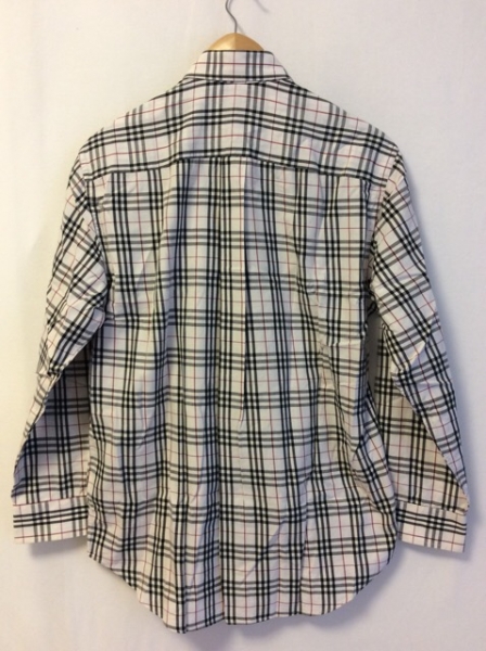 バーバリーロンドン 長袖シャツ m メンズ 新品同様 チェック柄
