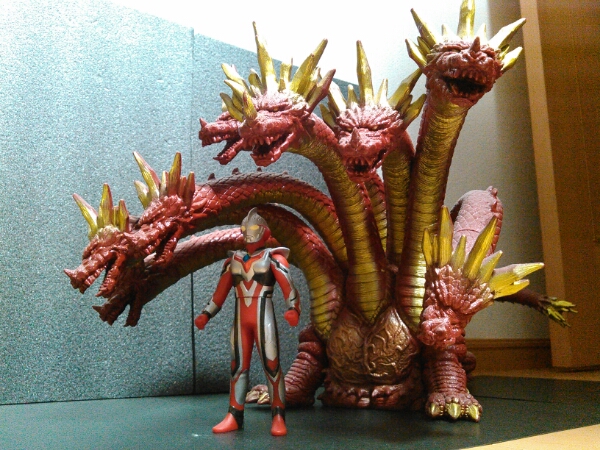 ヤマタノオロチ ヤマトタケル 当時物バンダイ 特大ソフビ 全長約60cm