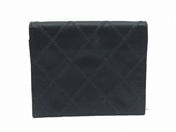 シャネル コインケース ビコローレ 黒 サテン CHANEL ブランド別 し