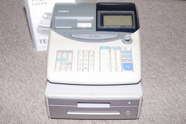 ☆CASIO カシオ TE-2100 電子レジスター 取扱説明書付き☆ Yahoo