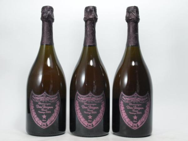 Dom Perignon ドンペリニヨン ロゼ 2004年 3本セット☆AY40832 Dom Perignon ドンペリニヨン ロゼ 2004年 3本セット☆AY40832