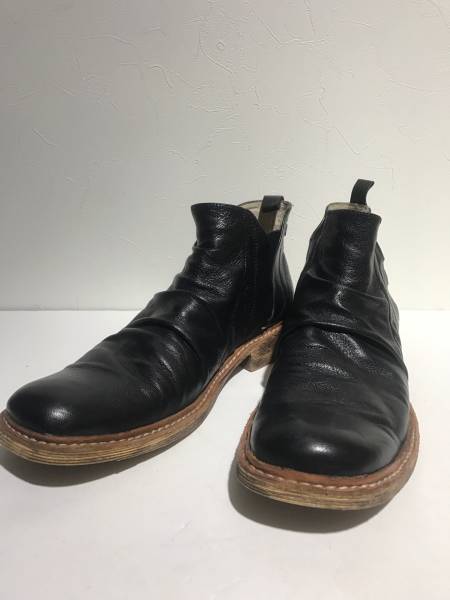 hiromichi レザーサイドゴアブーツ 黒 ヒロミチナカノ ショートブーツ 革製 複数落札同梱OK 170119-17