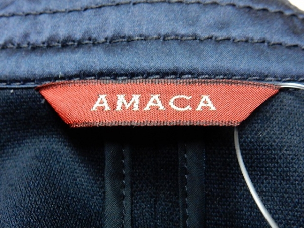 アマカ スカートスーツ 38 レディース 美品 ネイビー AMACA