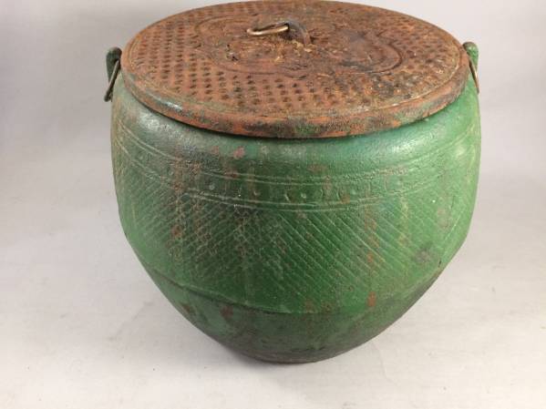 [ER]火消し壺　高さ25㎝直径約28㎝　中古