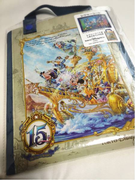 新品 ディズニーシー 15周年 記念 レジャーシート ミッキー ミニー ダッフィー シェリーメィ ジェラトーニ 敷物 シート 遠足 バッグ_1