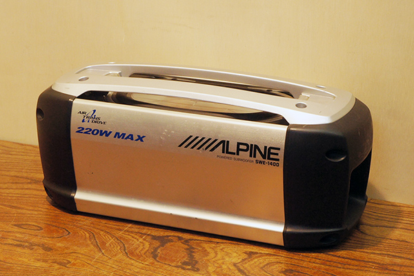ALPINE サブウーファー SWE-1400 220W ジャンク 追加画像有 [アルパイン]