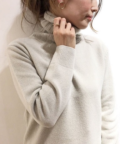 ドゥーズィエムクラス☆JADE タートルネック ニット 2017 ベージュ  