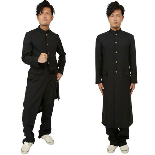メンズ コスプレ 衣装 MENコス 長ラン 学ラン 男性 コスチューム 制服 上下 学生服 ズボン 文化祭 学園祭 ヤンキー 応援団 高校生 余興★