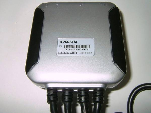 Kvm ku4 pc 切替器 4台 usb 美品 エレコム USBパソコン自動切替器