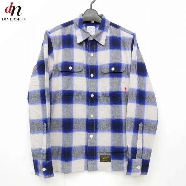 15SS WTAPS ダブルタップス VATOS L/S コットン 長袖 チェック ネルシャツ S