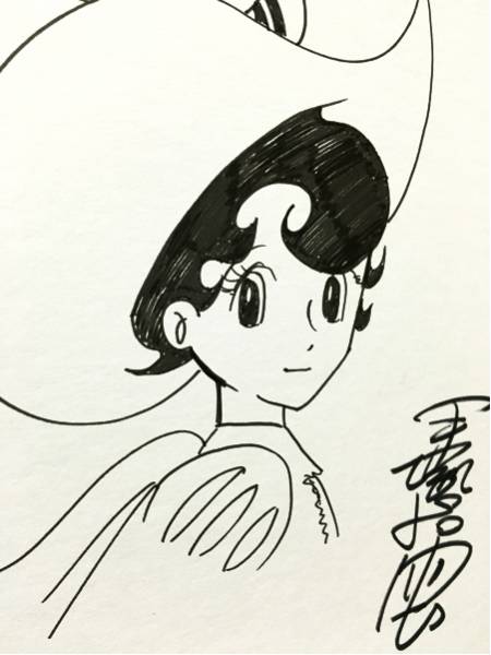 手塚治虫 リボンの騎士 サファイア王女 カラー サイン 色紙 模写 手塚