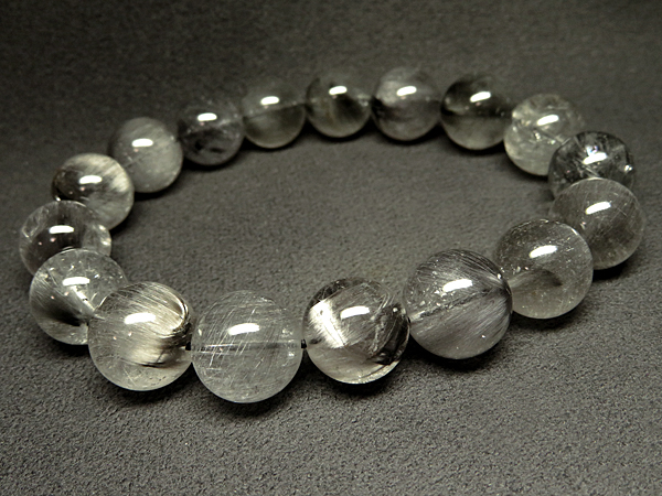 高品質g1500円★【プラチナルチル】水晶ブレスレットＭ★13mm