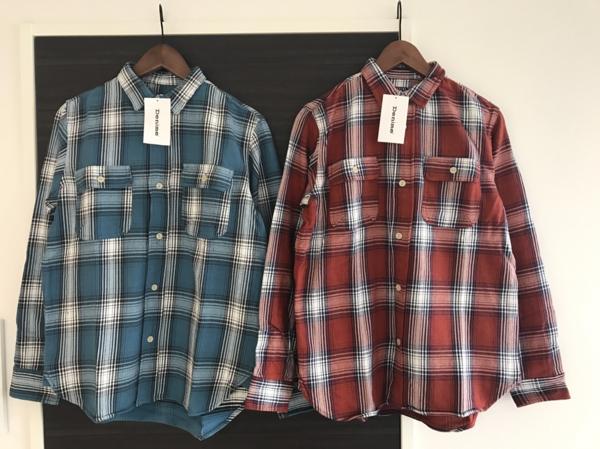 新品 定価10778円 Denime ドゥニーム ヘビーフランネルシャツ ワークシャツ size. XL 2枚セット
