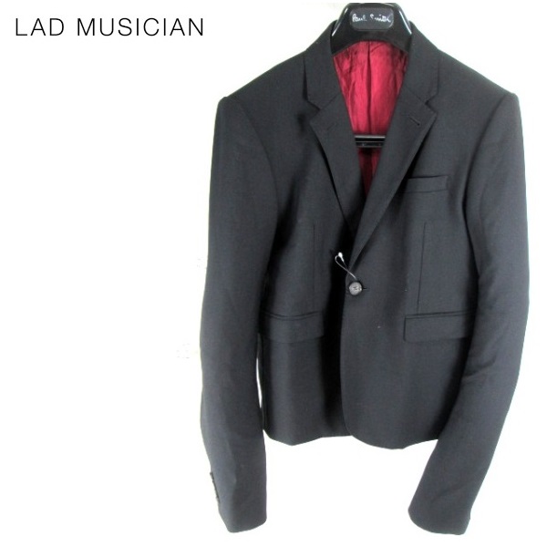LAD MUSICIAN ラッドミュージシャン 1B ショート ブラック ウール