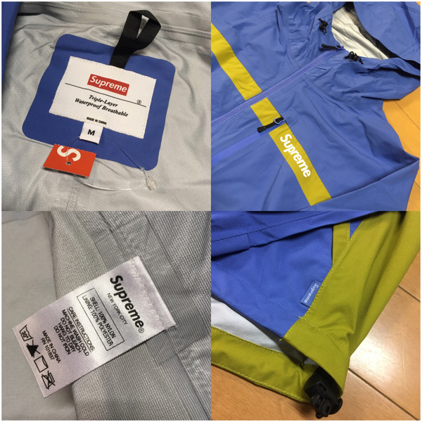 新品M Supreme 17SS Taped Seam Jacket ジャケット マウンテンパーカー box logo パーカー