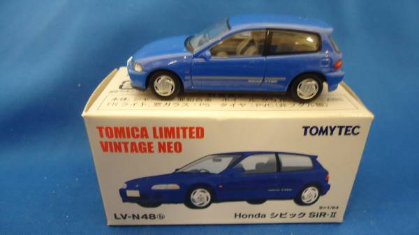 入手困難！人気商品！！トミカリミテッドヴィンテージ　LＶ-Ｎ48ｂ　ホンダ　シビック　ＳｉＲ-Ⅱ青