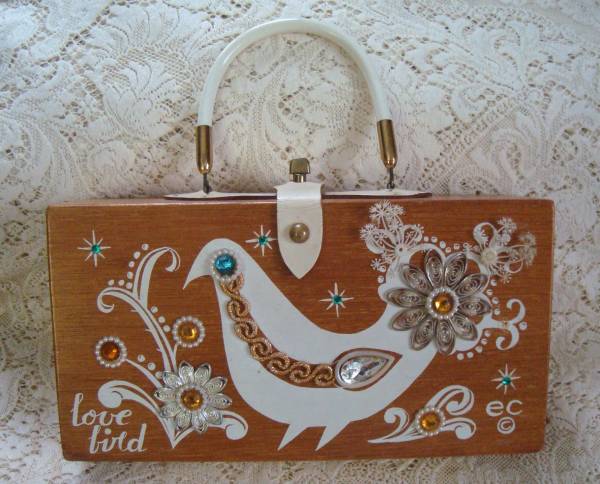 ○ 美品 エニッド コリンズ enid collins 可愛い白い鳥さん ○ 美品 エニッド コリンズ enid collins 可愛い白い鳥さん