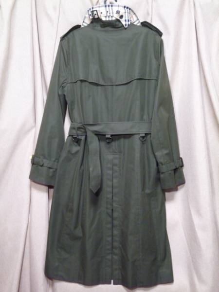 BURBERRY LONDON 三陽商会バーバリー 羊毛ウールライナー付！美ライントレンチコート レディース 9号