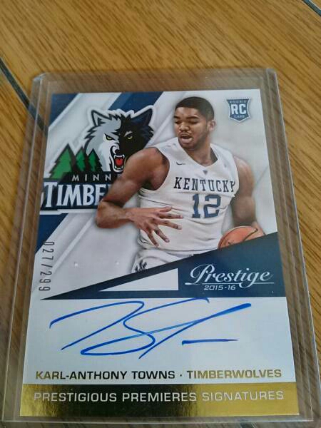 Towns Panini Karl-Anthony Rookie 2015-16 Card Auto | BGS 2015 Karl-Anthony Towns RC Auto