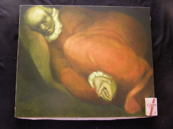 小林　二郎★道化　B★　油彩（Ｆ２０）