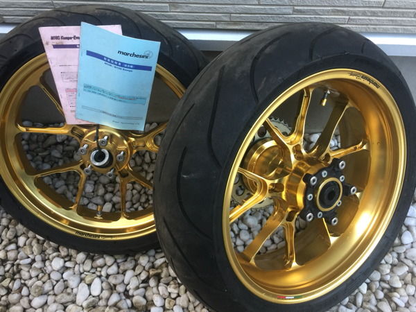マルケジーニ スプロケ ZRX1100 ZRX 1100 Kawasaki ホイール 金(セット
