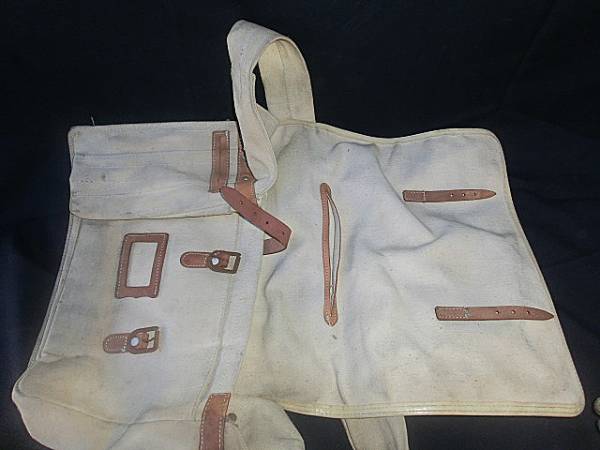 アンティ－ク 昭和レトロ 学生 肩掛けカバン 鞄 かばん 帆布 古布 昔の