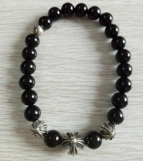 クロムハーツ ブラックビーズ ブレスレット8mm