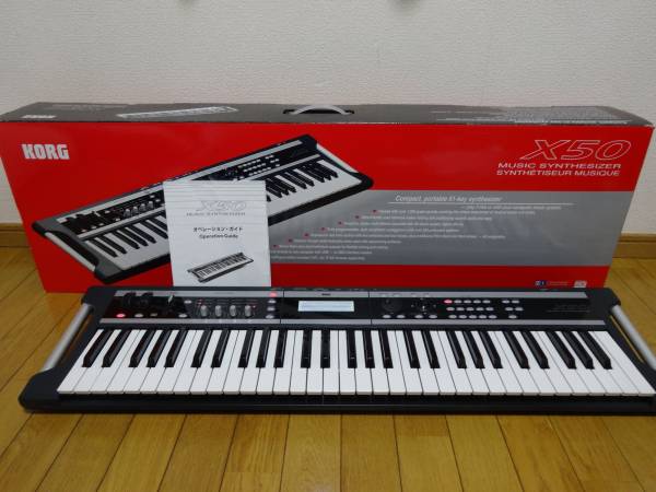 中古】KORG X50 シンセサイザー 箱・説明書・ACアダプター付き(コルグ 